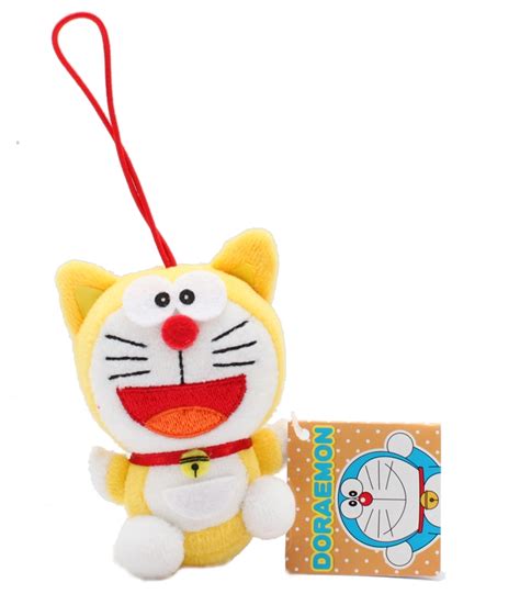 Brand New Doraemon 3 Yellow Dora Mini Mascot Stuffed Plush Doll Toy By