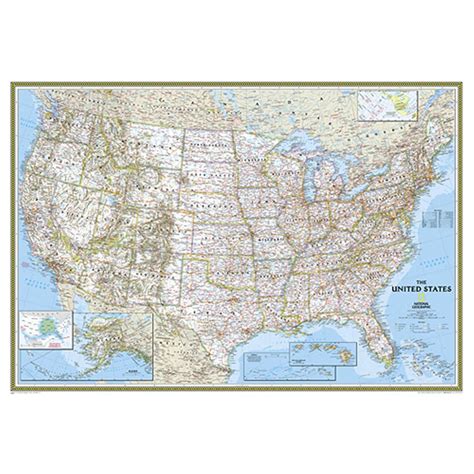 Ngs Political Map Of The United States Of America Map Murals United