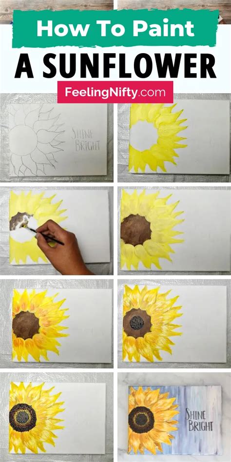 How To Paint Sunflowers Step By Step Sunflower