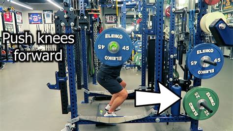 Barbell Back Squat Heels Elevated Youtube