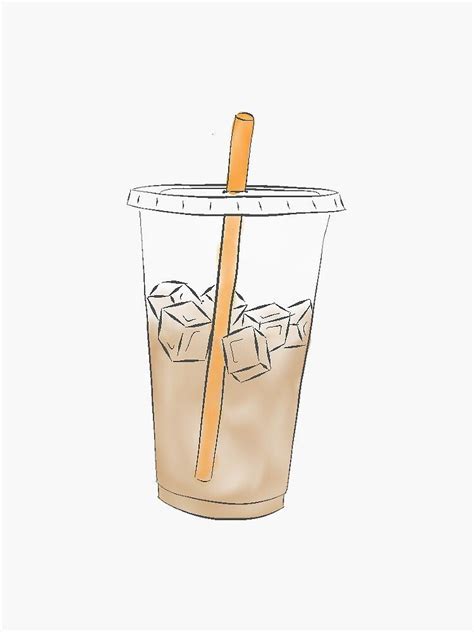 Iced Coffee Sticker By Clarearbuckle Coffee Doodle Coffee Stickers