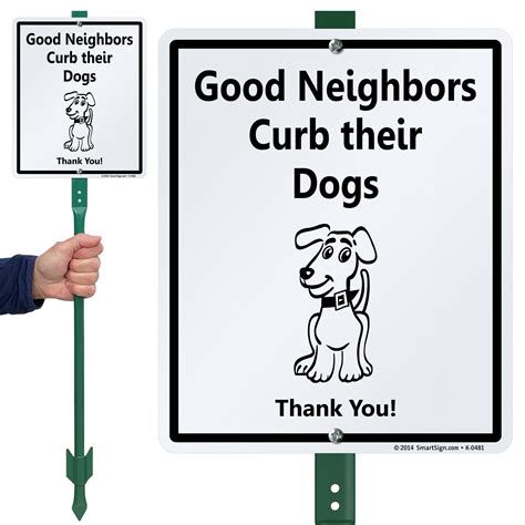 Curb Your Dog Signs