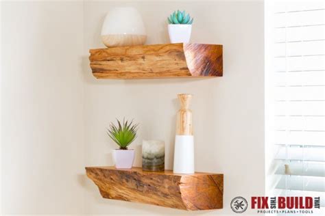 Turn Firewood Into Diy Floating Shelves With Invisible Mounting