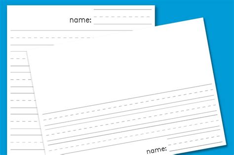 Usually, they write the assignment. Free Printable Kindergarten Blank Lined Paper ...