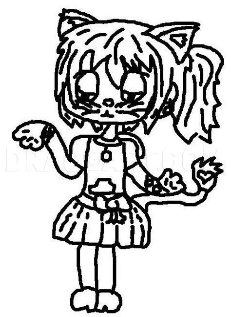 Chibi Cat Girl Coloring Pages
