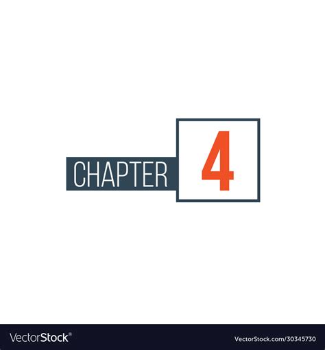 Chapter 4 Design Template Can Be Used For Books Vector Image
