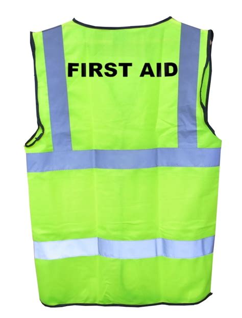 Hi Vis Yellow Waistcoat With First Aid