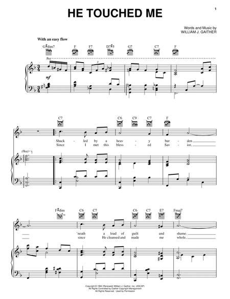 download he touched me sheet music by elvis presley sheet music plus