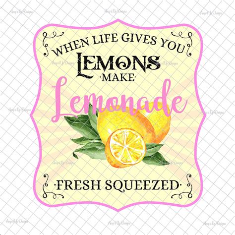 When Life Gives You Lemons Make Pink Lemonade Png Waterslide Etsy Canada