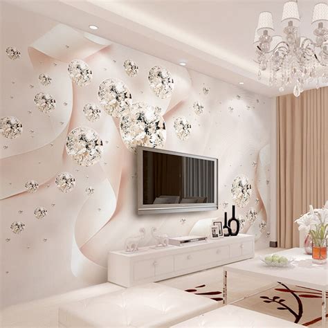 3d wall painting for your bedroom. Custom Photo Wallpaper Modern 3D Creative Pink Ribbon Silk ...