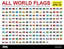 Alle flaggen der welt mit namen Ausgeschnittene Stockfotos und -bilder ...