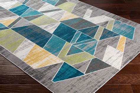 Surya Rafetus Ets 2329 Teal Synthetic Abstract Rug From The Modern Rug