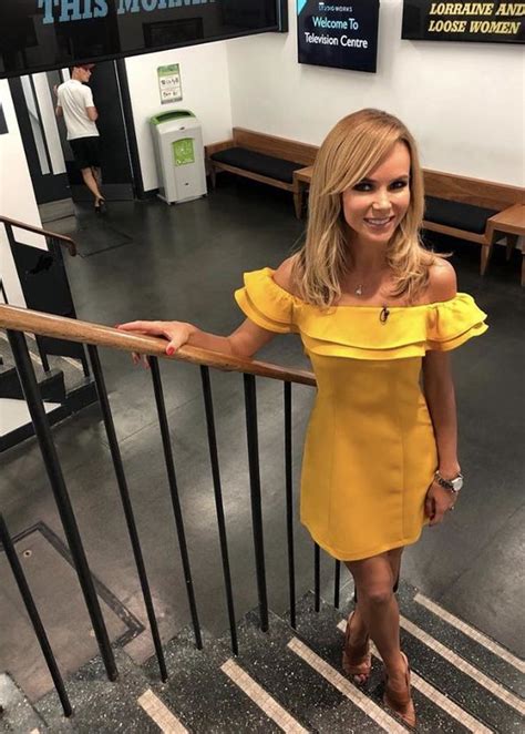 Amanda Holden This Morning Host Flashes Thigh As She Slides Down