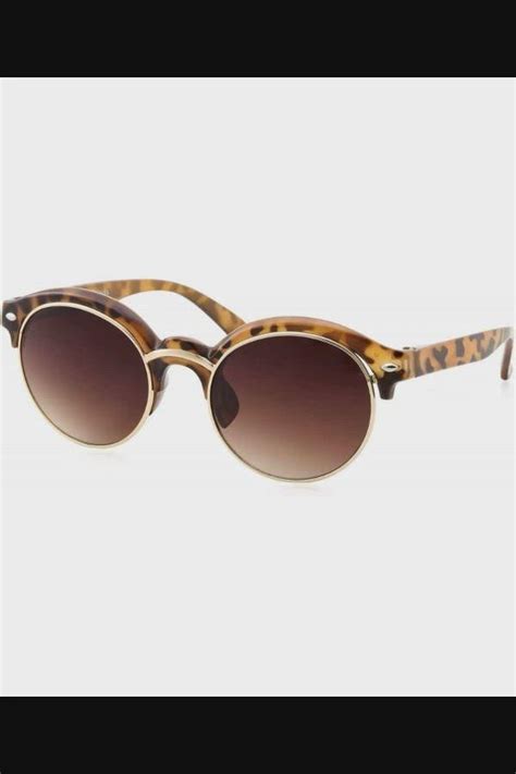 classic vintage inspired horned rim plastic frame round sunglasses tortoise ci18m7kz93w