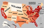 Population density of US with European equivalents [OC] [1513 x 983 ...