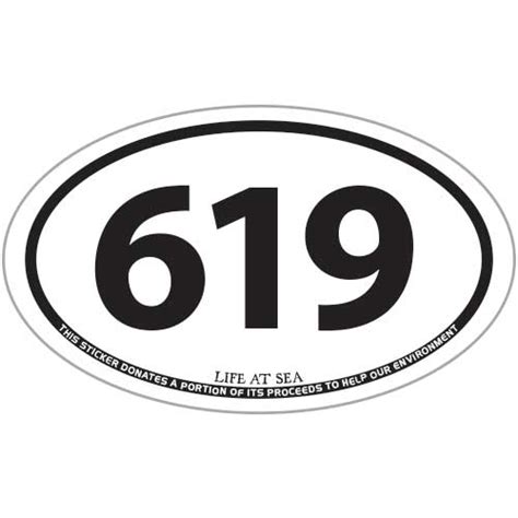 San Diego Area Code 619 Sticker Life At Sea By Tim Ward Life At Sea Co