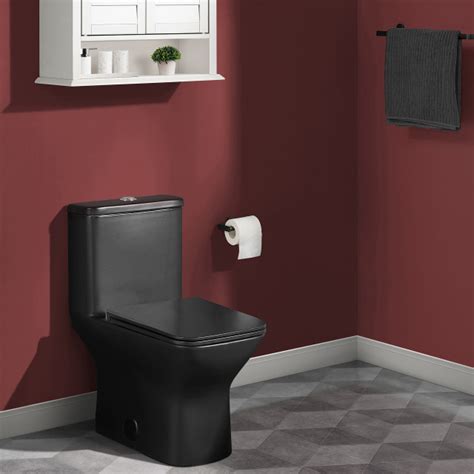 Carre One Piece Square Toilet Dual Flush Matte Black 08128 Gpf