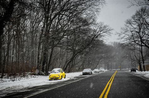 Wallpaper Leaves Monochrome Nature Car Park Snow Winter Road