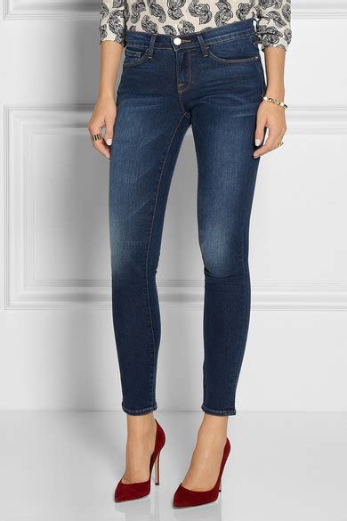 Frame Le Skinny De Jeanne Mid Rise Skinny Jeans Net A Portercom