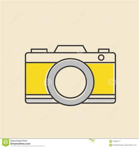 Vector Of Yellow Camera Icon Stock Vector Illustration Of Sign