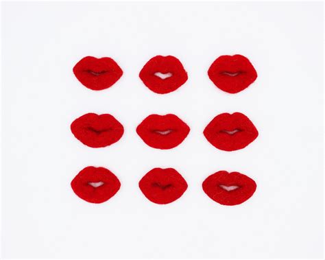 Felt Lips Felted Lips Felt Red Lips Diy Valentines Day Etsy