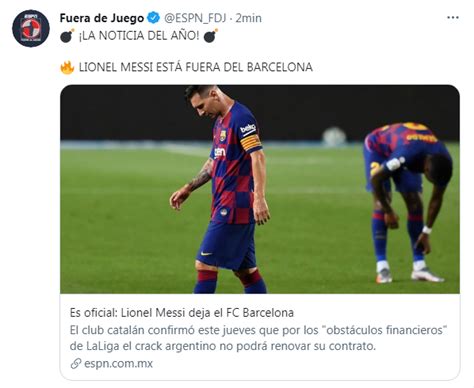 Prensa Internacional Hace Eco Sobre La Salida De Lionel Messi Del Barcelona