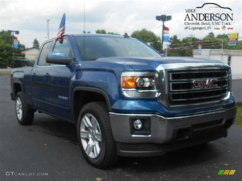 2015 Stone Blue Metallic Gmc Sierra 1500 Sle Double Cab 4x4 105927360