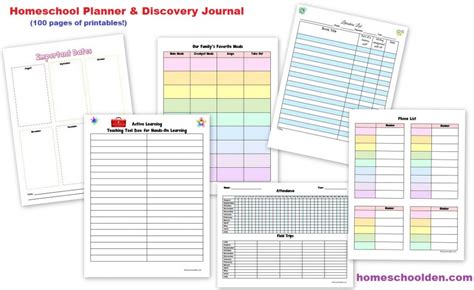 Free Homeschool Planner And Discovery Journal Homeschool Den
