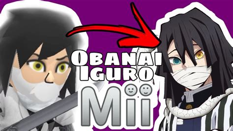 How To Make A Obanai Iguro Mii Youtube