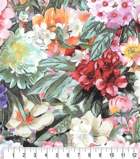 Premium Cotton Fabric Painted Multi Floral Joann