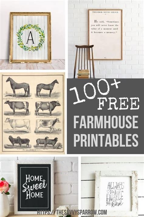 Free Farmhouse Printables For Easy Diy Wall Art Cheap Diy Wall Art
