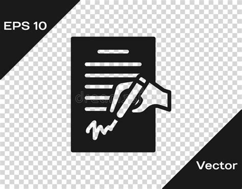 Black Petition Icon Isolated On Transparent Background Vector Stock