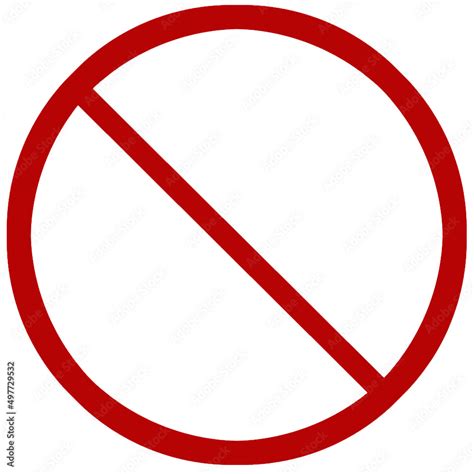 Vector Stop Sign Icon Red Forbidden No Sign Red Warning Prohibition