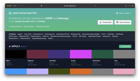 Install Jesusda Color Palettes For Gimp Inkscape In Ubuntu Images