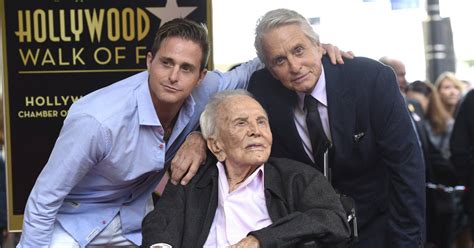 Michael Douglas Joined By Dad Kirk At Hollywood Walk Of Fame Ceremony
