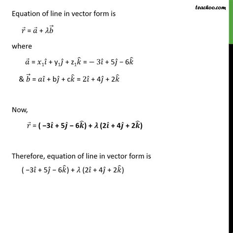 Example 8 The Cartesian Equation Of A Line Is Find Vector Example