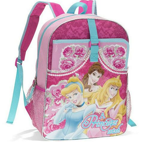 Disney Backpack Disney A Princess Wish Pink Large School Bag New