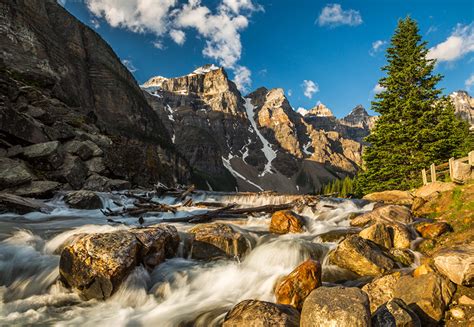Fondos De Pantalla Canadá Parque Montañas Cascadas Piedras Banff Picea