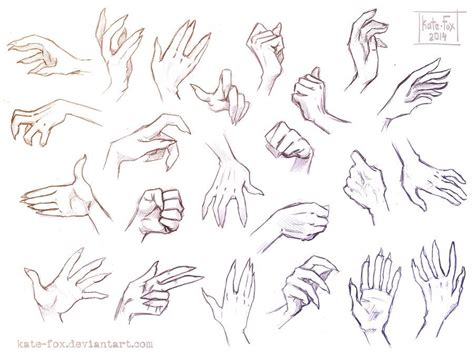 Hand Study 1 By Kate Fox Hand Drawing Reference Drawing Reference
