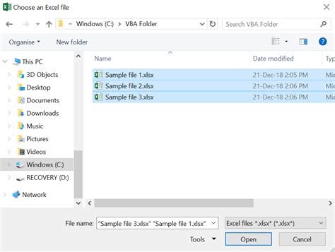 Vba Open File Dialog Automate Excel