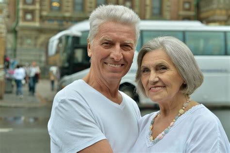 Premium Photo Portrait Of A Nice Mature Couple In Town