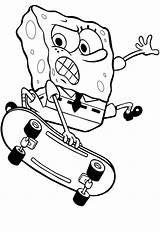 Skateboard Skateboarding Skate Esponja Squarepants Andando Skater Kidsplaycolor Waluigi Colorier Imagensemoldes Buzz2000 Malvorlagen Tudodesenhos sketch template