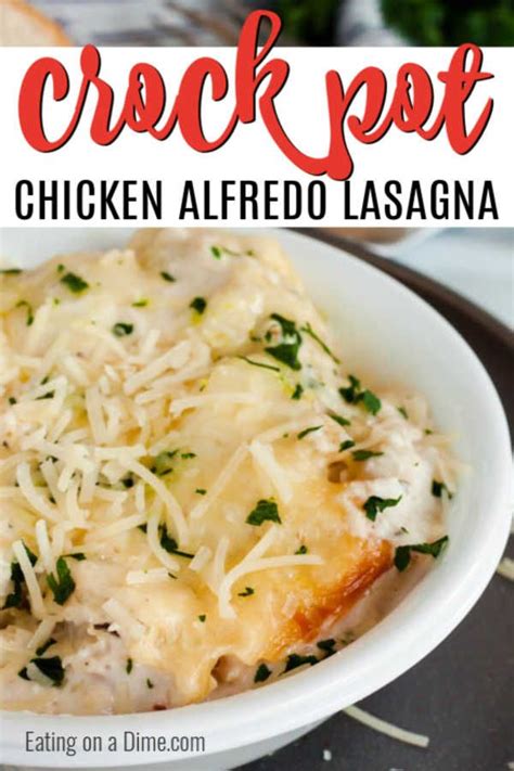 If You Love Lasagna And Alfredo This Crock Pot Chicken Alfredo Lasagna