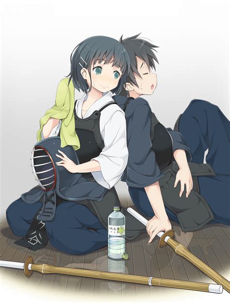 Kirito And Kirigaya Suguha Sword Art Online Drawn By Itoichi Danbooru