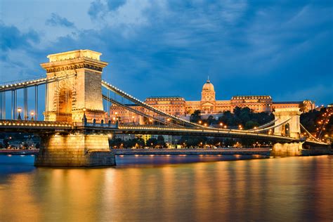 budapest, Hungary, Houses, Rivers, Bridges, Night, Street, Lights ...