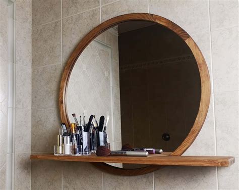 Round Mirror For Bathroom Wood Circle Mirror Mirror Wall Décor Bathroom Mirror Ref 00203