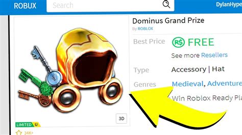 1 Robux Dominus From Roblox