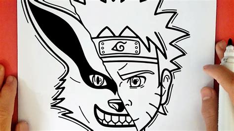 Como Dibujar A Naruto Y Kurama Youtube