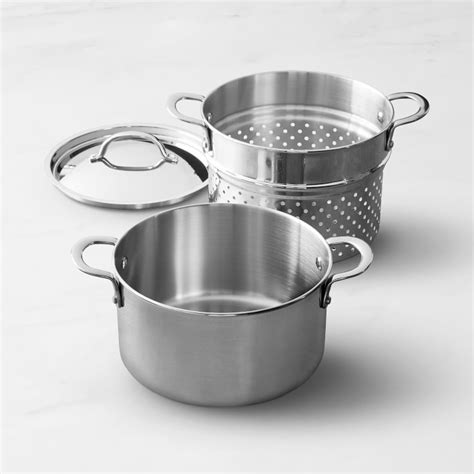 Williams Sonoma Open Kitchen Stainless Steel Perforated 6 Qt Stock Pot