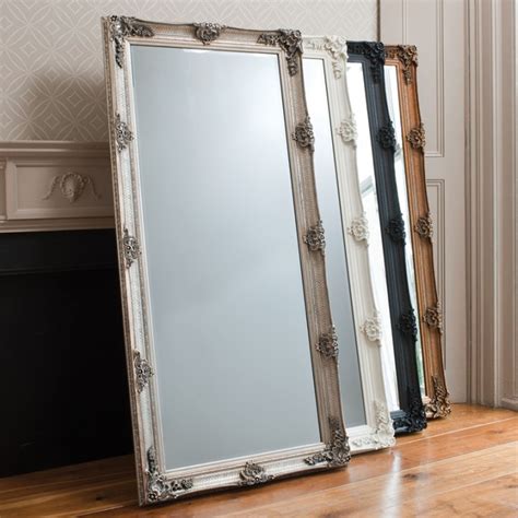 Abbey Silver Leaner Mirror | Floorstanding Mirror | HomesDirect365